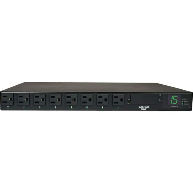 Eaton Tripp Lite Series 1.4kW Single-Phase Local Metered Automatic Transfer Switch PDU, 2 120V 5-15P 15A Inputs, 8 5-15R - Unknown