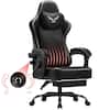 Front. Homall - Adjustable Lumber Support Gaming Chair Ergonomic Reclining Office Chair Video Game Chair with Footrest for Adults - BLACK.