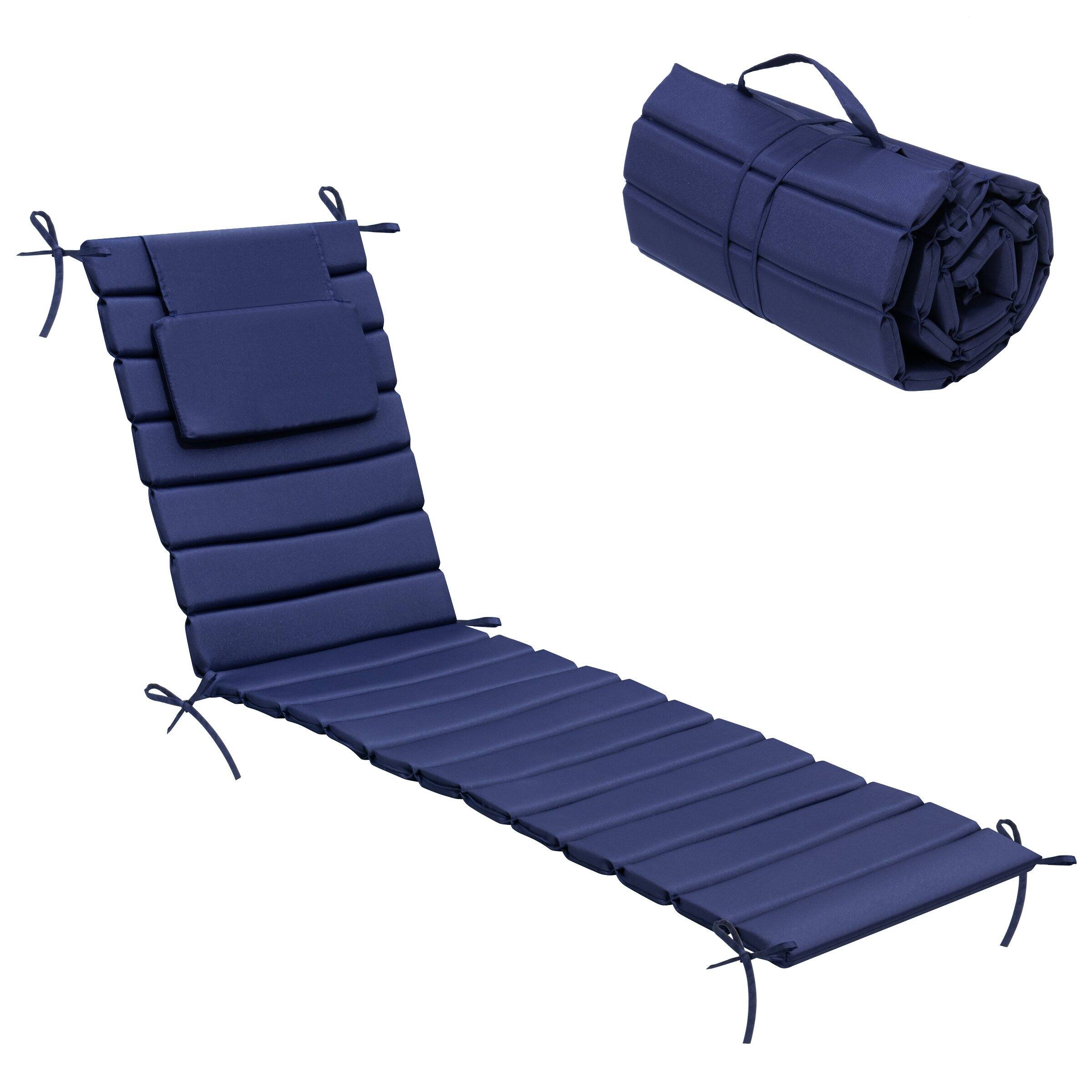 Front. Crestlive Products - Crestlive Products Outdoor Patio Lounge Chair Cushion - Navy.