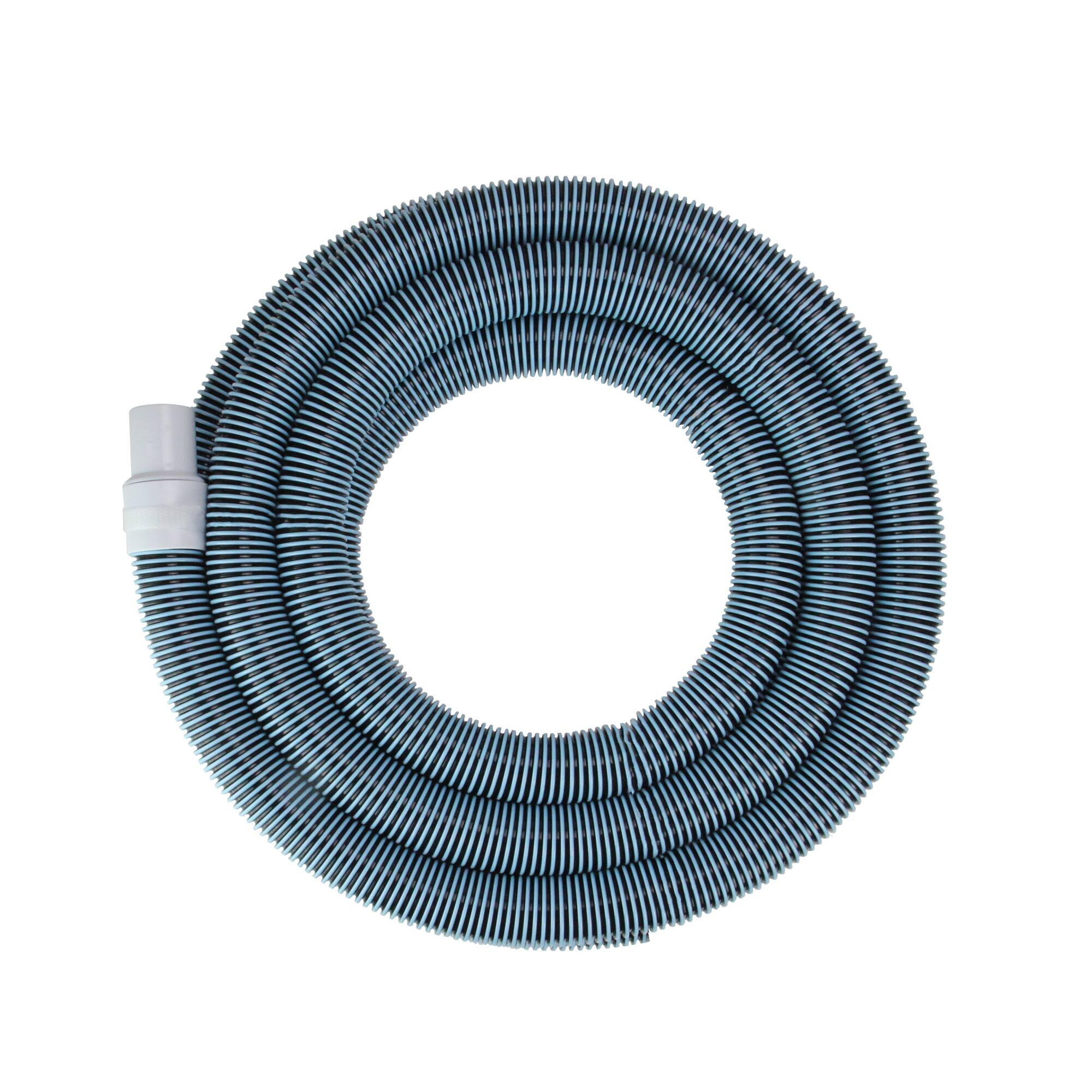 Pool Central - Spiral Wound Vacuum Swimming Pool Hose with Swivel Cuff - 18' x 1.25" - Blue