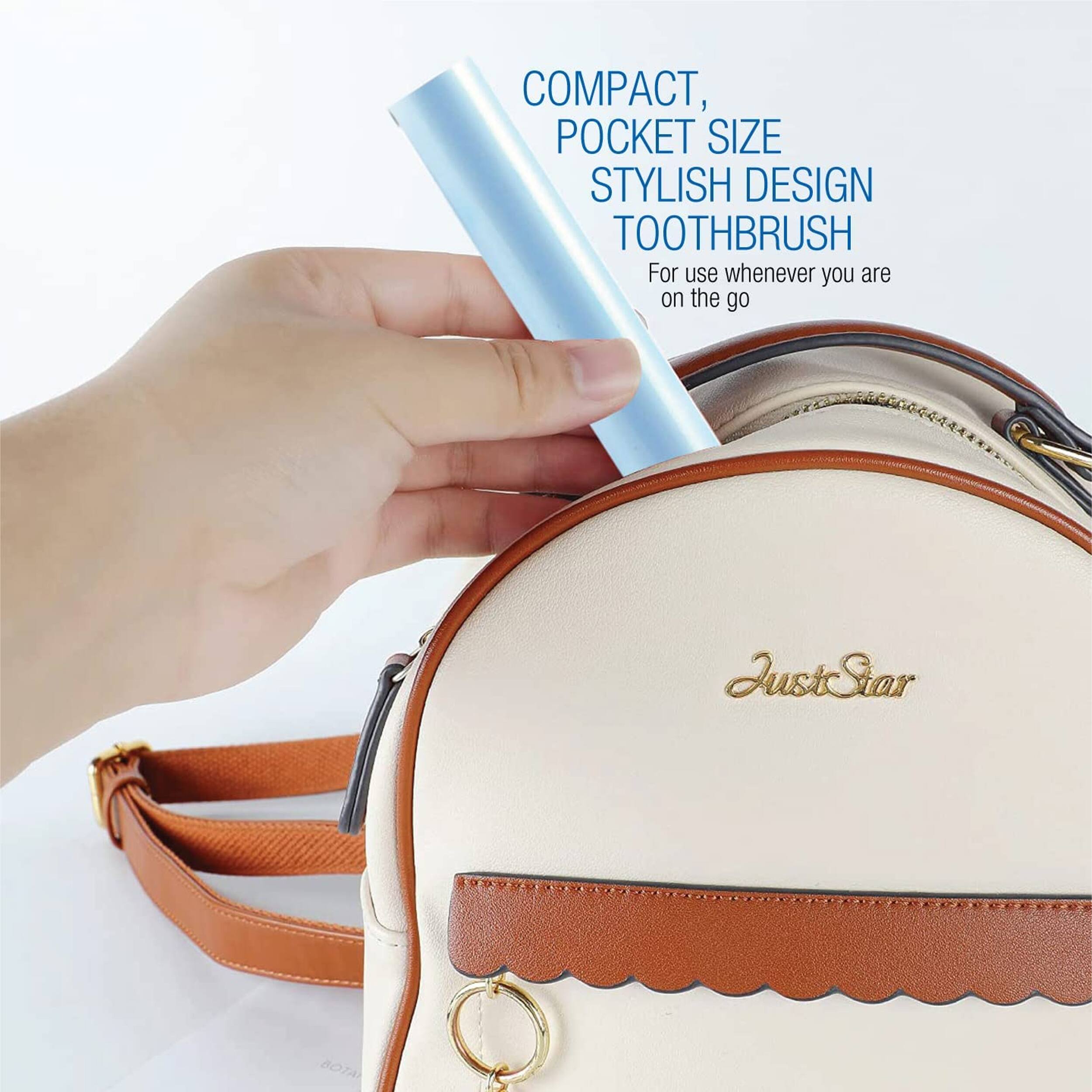 COMPACT, POCKET SIZE STYLISH DESIGN TOOTHBRUSH For use whenever you are on the go JustStar BOTA