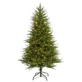 BreeBe - 5' Wisconsin Fir Xmas Tree 250 LED Lights and 578 Tips - Green