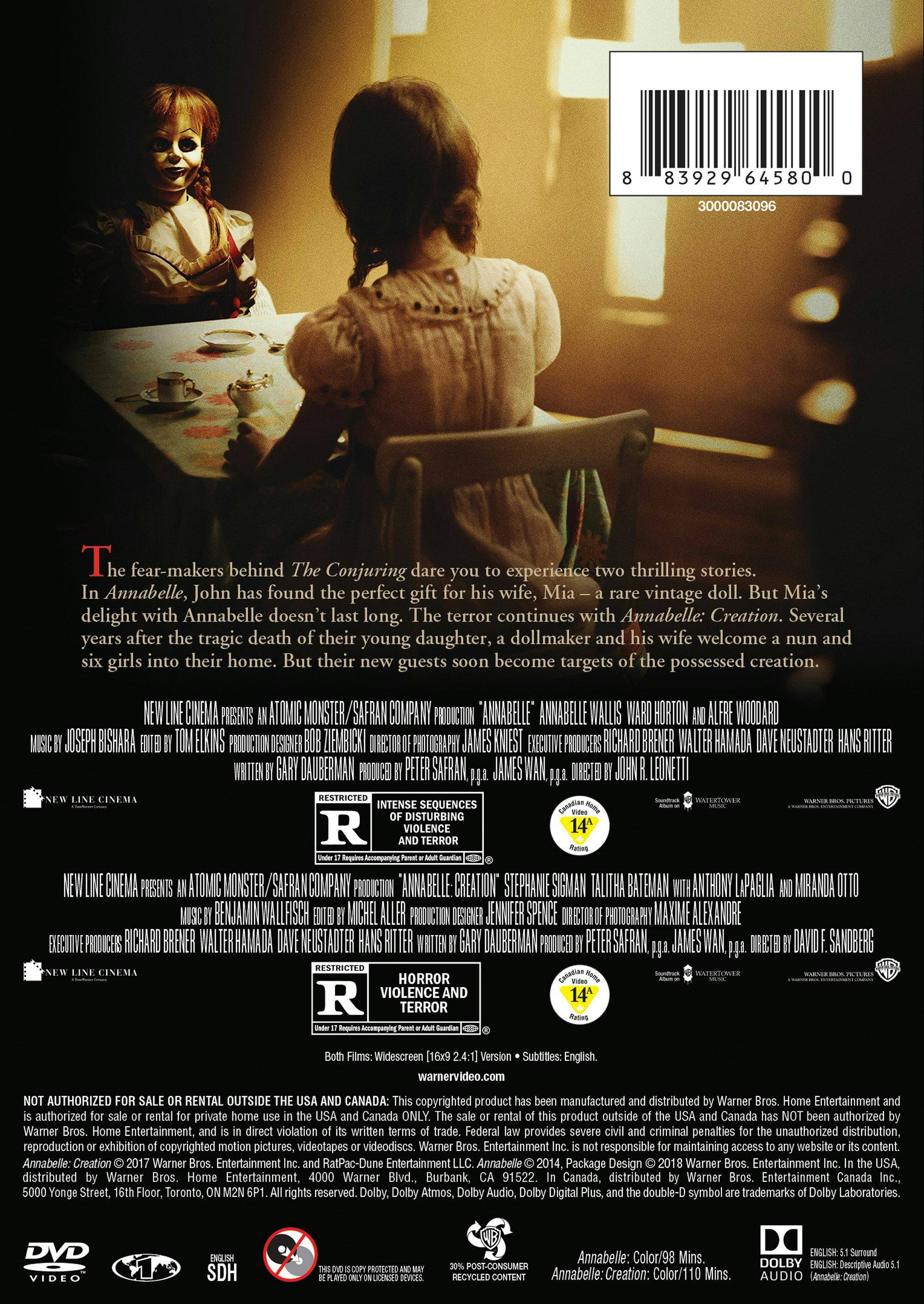 Angle. Annabelle/Annabelle - Creation (DVD Double Feature) [DVD].