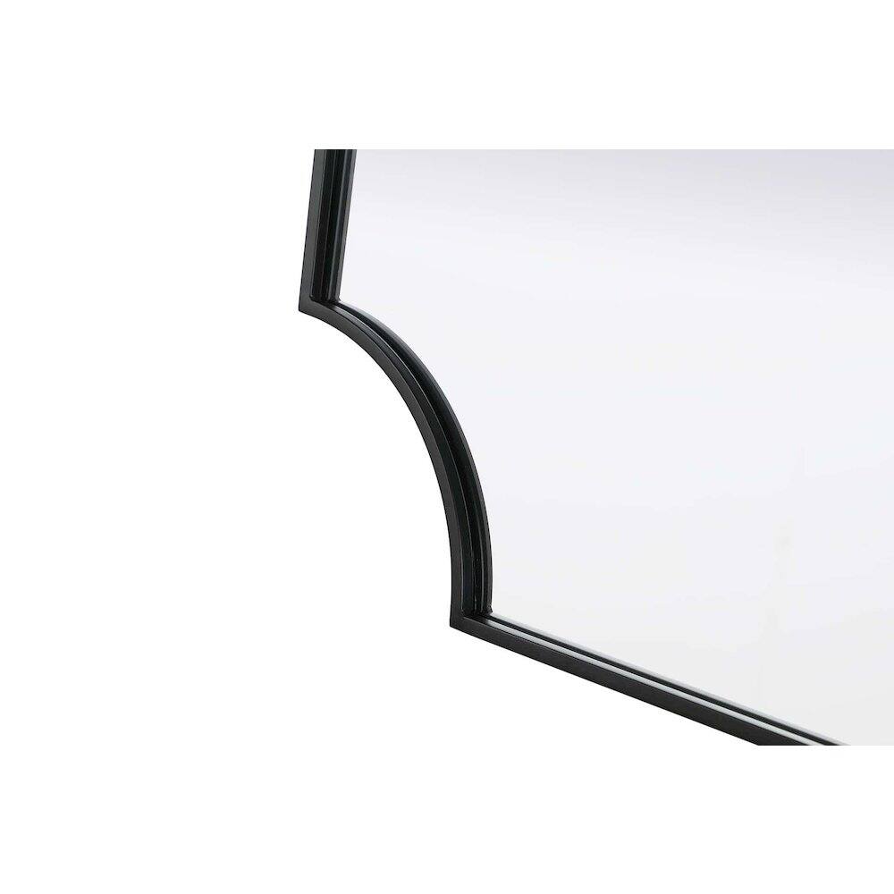 Alt View 4. Elegant Kitchen and Bath - Notched Metal Mirror 30x42 inch in Black - Black.