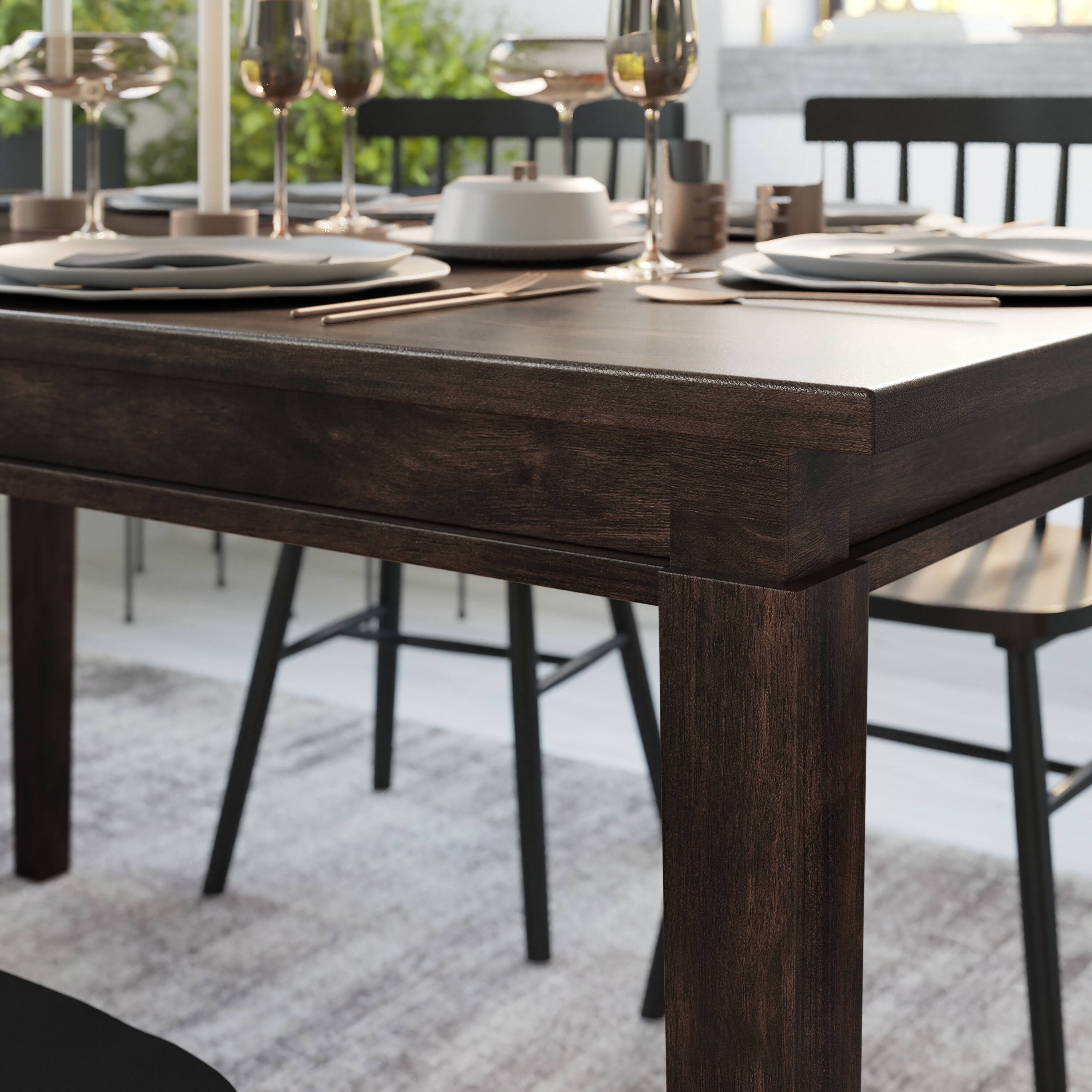 Alt View 4. Emma + Oliver - Cullen Wooden Dining Table - Wenge Matte.
