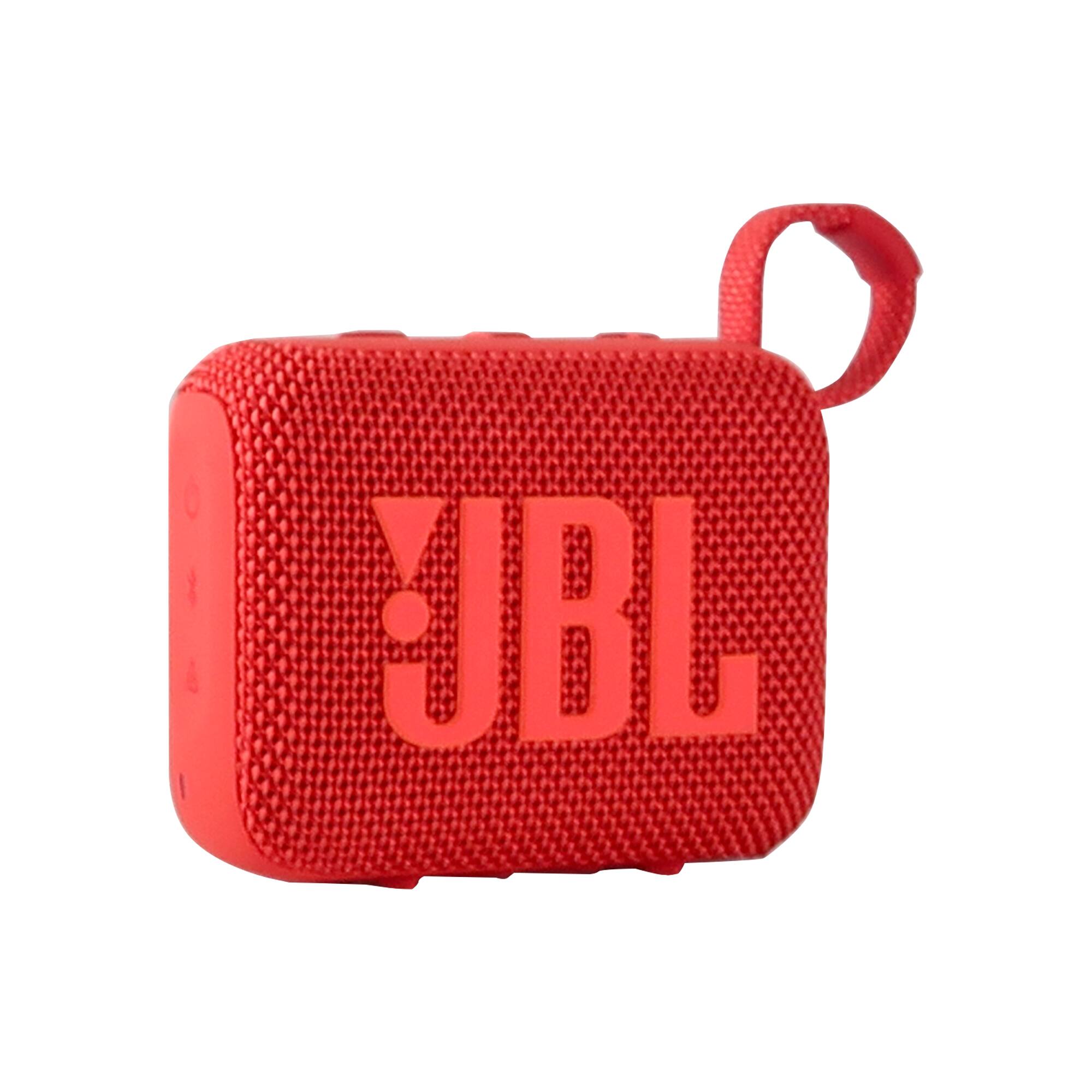 Angle. JBL - 2x JBL Go 4 Portable Wireless Bluetooth Speaker (Red) - Red.