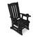 Front. Fortune Candy - Wooden Patio Glider for One Person, with High Back and Deep Contoured Seat, Solid Fir Wood, Heavy Duty 600 LBS - Black.