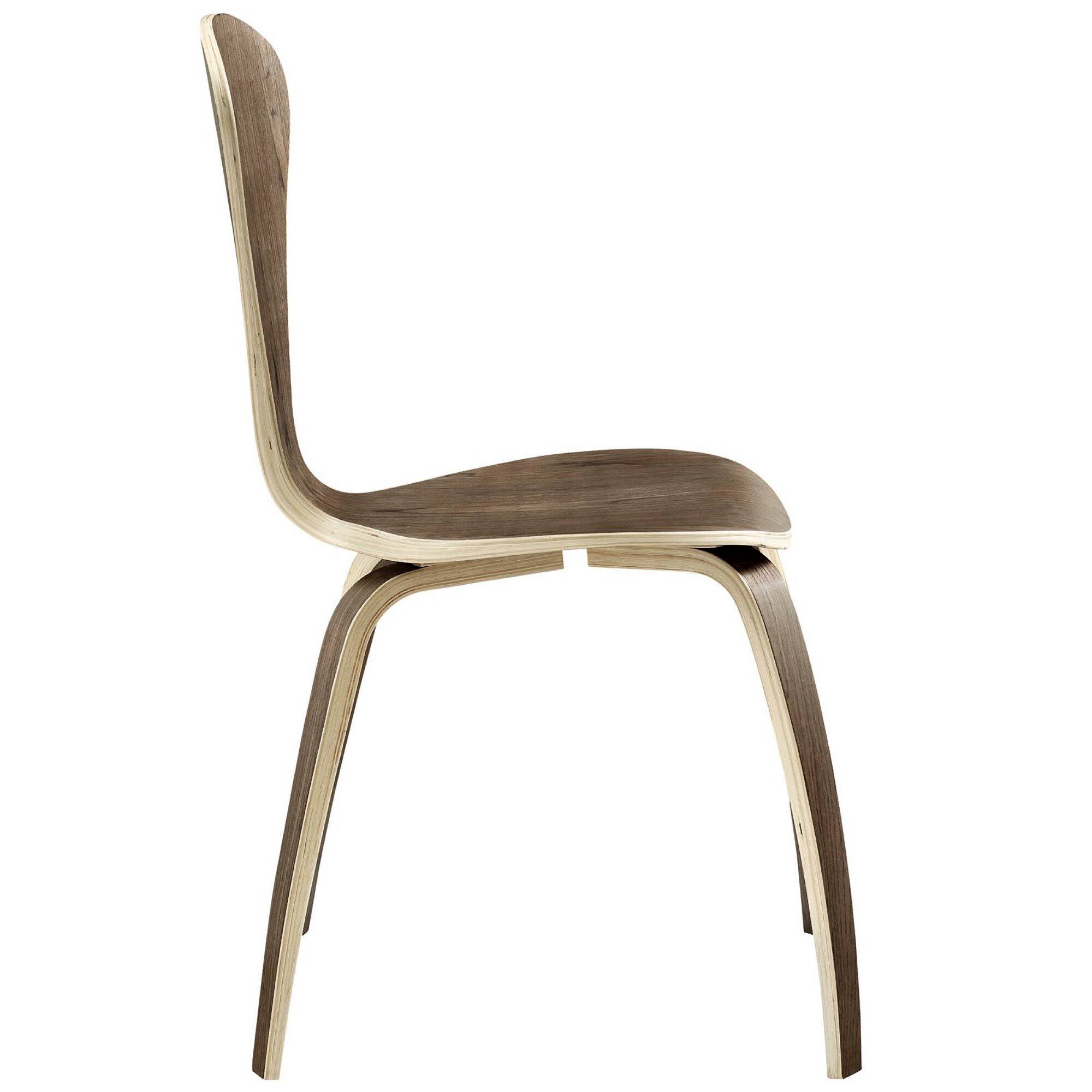 Left. Modway - Vortex Dining Side Chair by Modway - Dark Walnut.