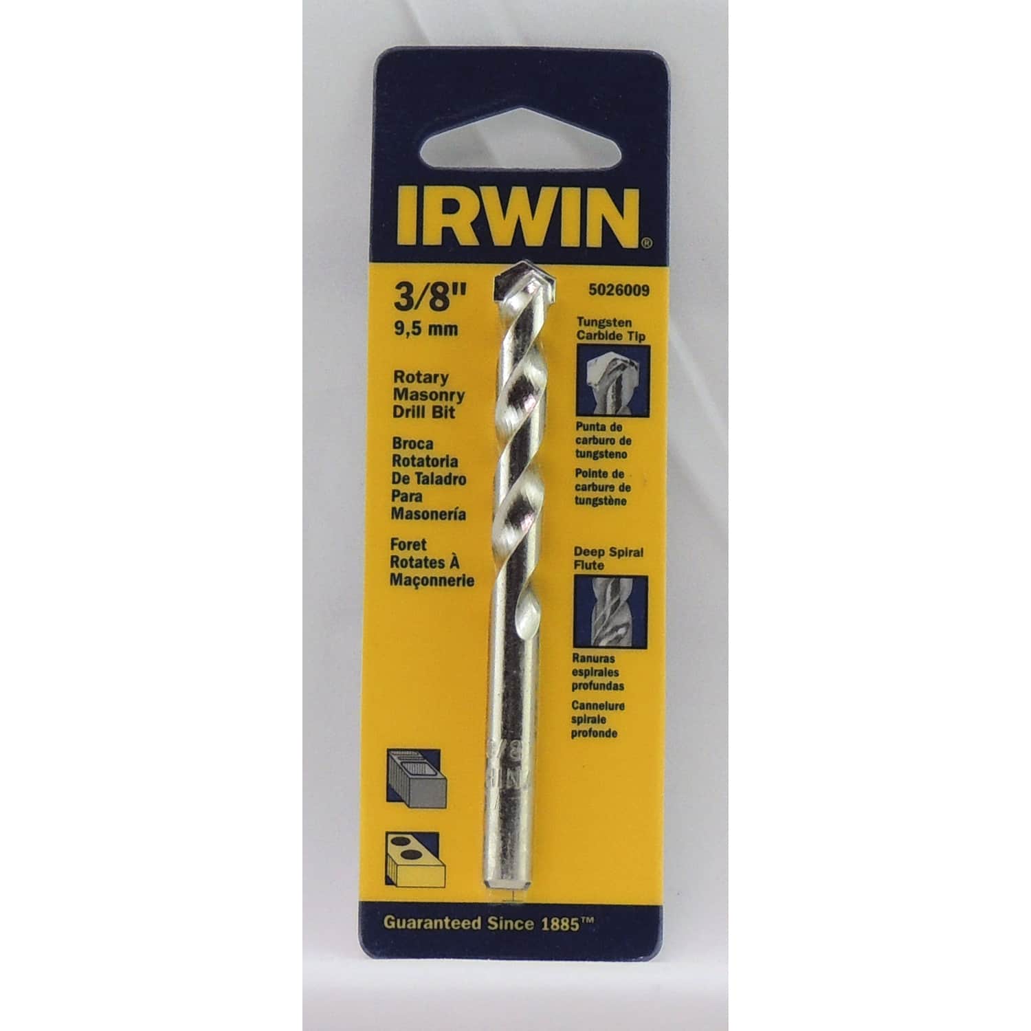 Irwin - 3/8  X 4  L Tungsten Carbide Tipped Rotary Drill Bit Straight Shank 1 pc price history on PriceWatchPro
