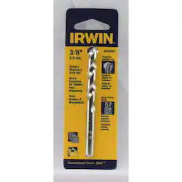 Irwin - 3/8 X 4 L Tungsten Carbide Tipped Rotary Drill Bit Straight Shank 1 pc