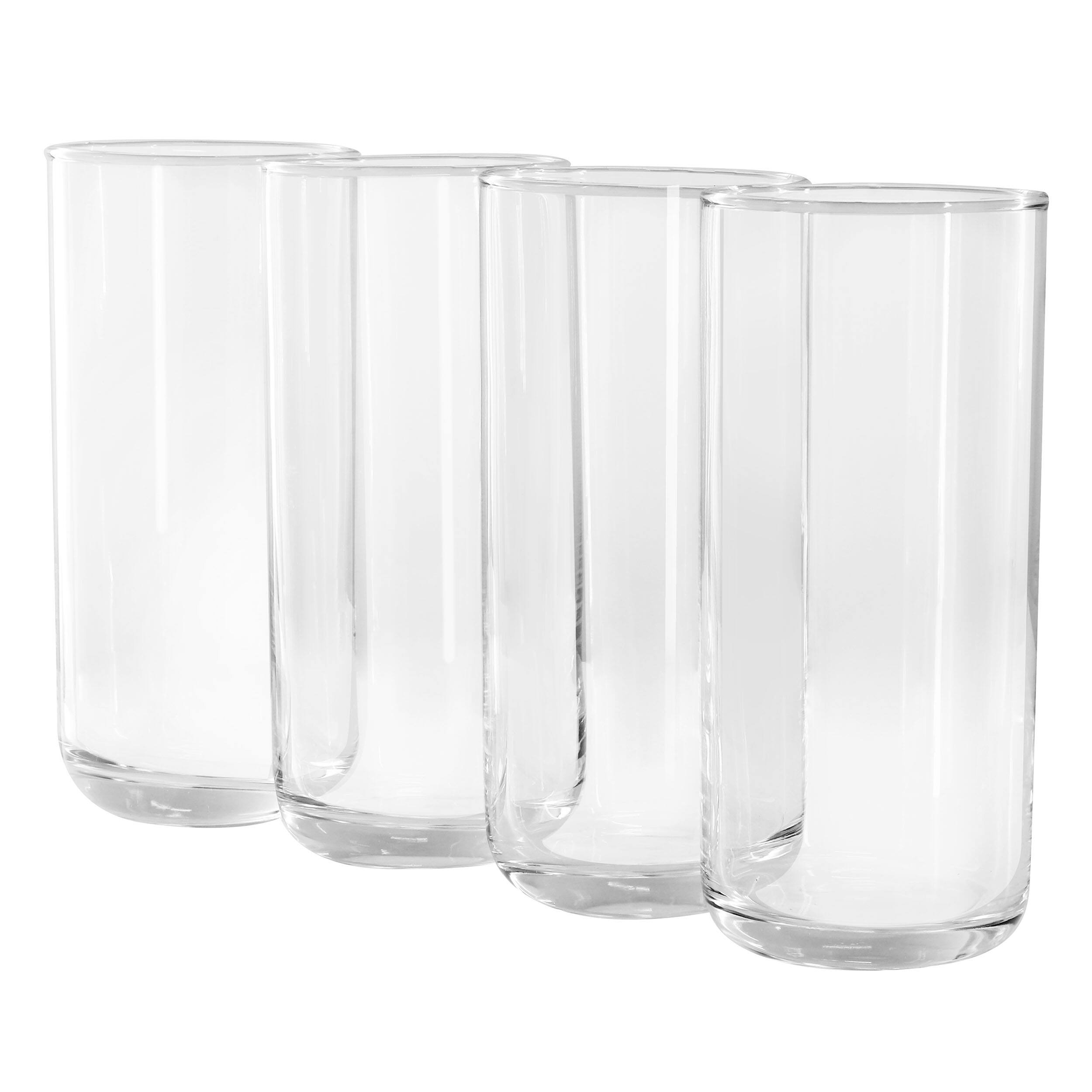 Gibson - Home Emory 4 Piece 17 Ounce Glass Tumbler Set - Clear