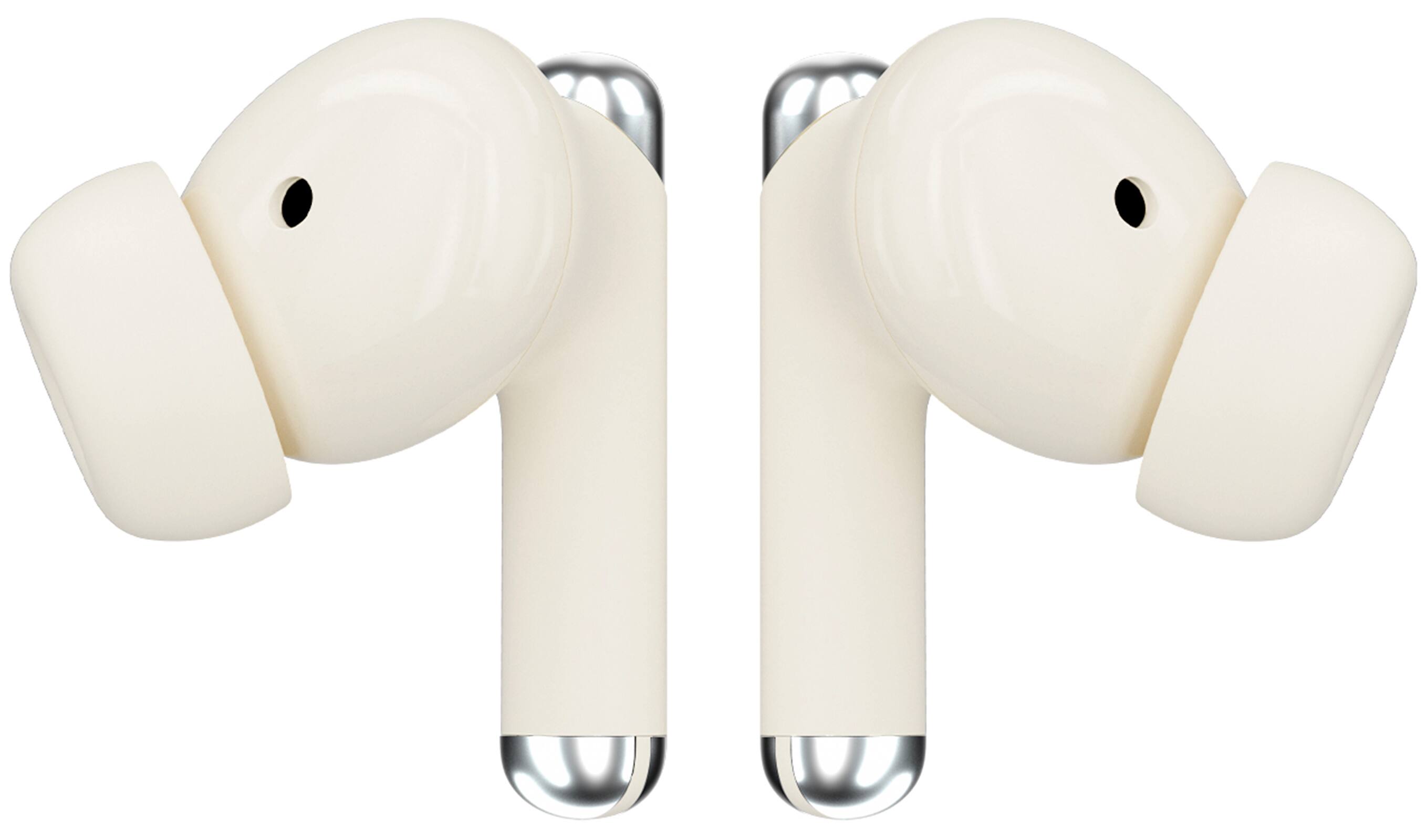 Alt View 3. Tronsmart - Sounfii R4 True Wireless In-Ear Earbuds, 12mm Drivers with Big Bass, 4 Mics ENC Clear Call, Smart Touch Control - Beige.