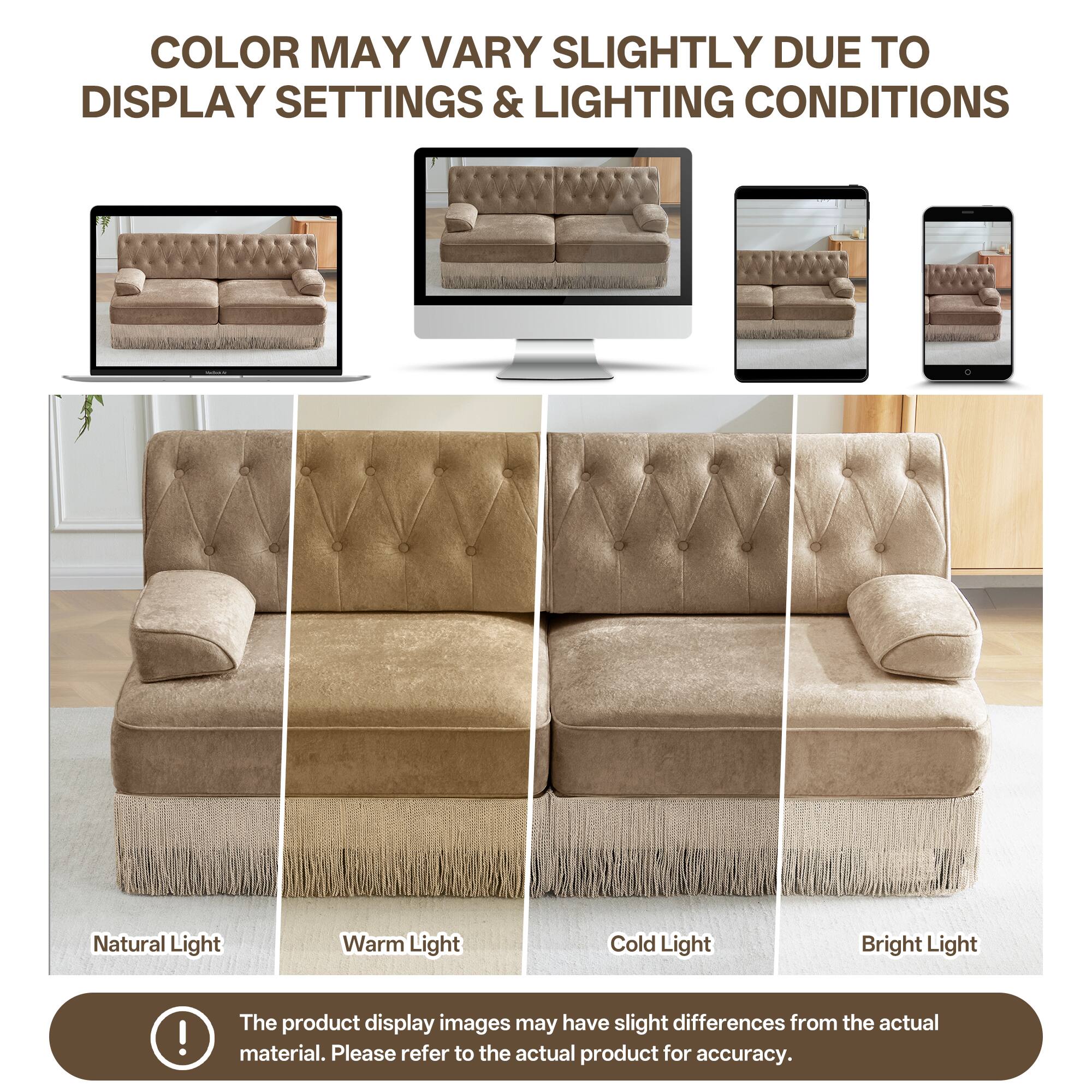 COLOR MAY VARY SLIGHTLY DUE TO DISPLAY SETTINGS & LIGHTING CONDITIONS

Natural Light Warm Light Cold Light Bright Light

The product display images may have slight differences from the actual material. Please refer to the actual product for accuracy.