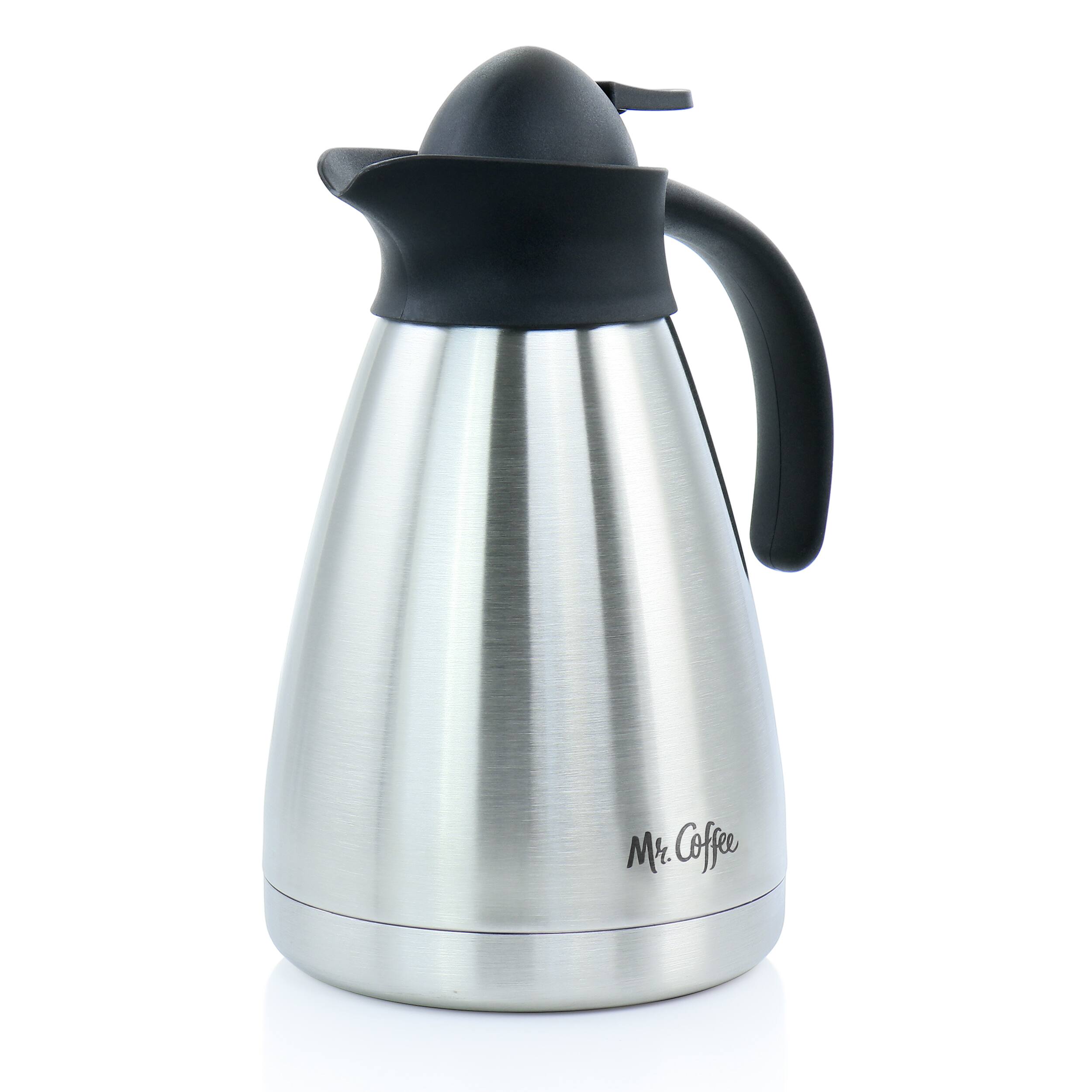 Alt View 6. Mr. Coffee - Mr. Coffee Olympia 1 Quart Insulated Stainless Steel Thermal Coffee Pot - Silver.
