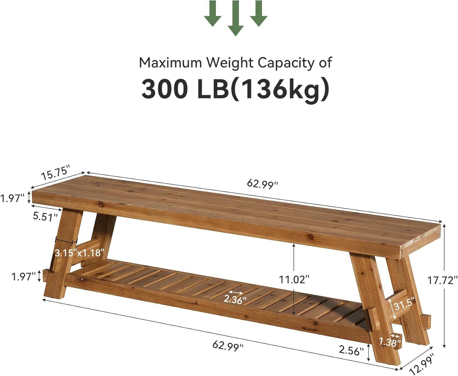 Maximum Weight Capacity of 300 LB(136kg)

15.75" 1.97" 5.51"
62.99"
3.15"x1.18"
1.97"
2.36"
11.02"
17.72" 31.5"
62.99"
1.38" 2.56" 12.99"