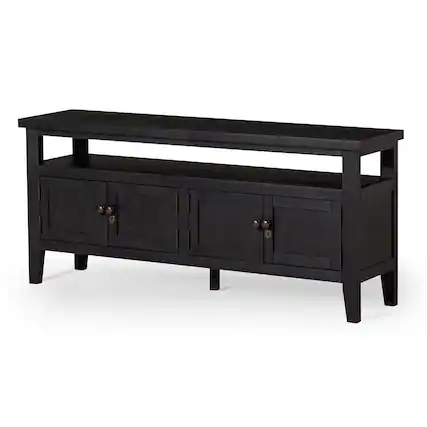 Front. Maven Lane - Maven Lane Turner Wooden Media Unit in Antiqued Black Finish - Antiqued Black.