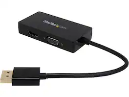 StarTech.com - DP2VGDVHD Travel A/V adapter: 3-in-1 DisplayPort to VGA DVI or HDMI converter