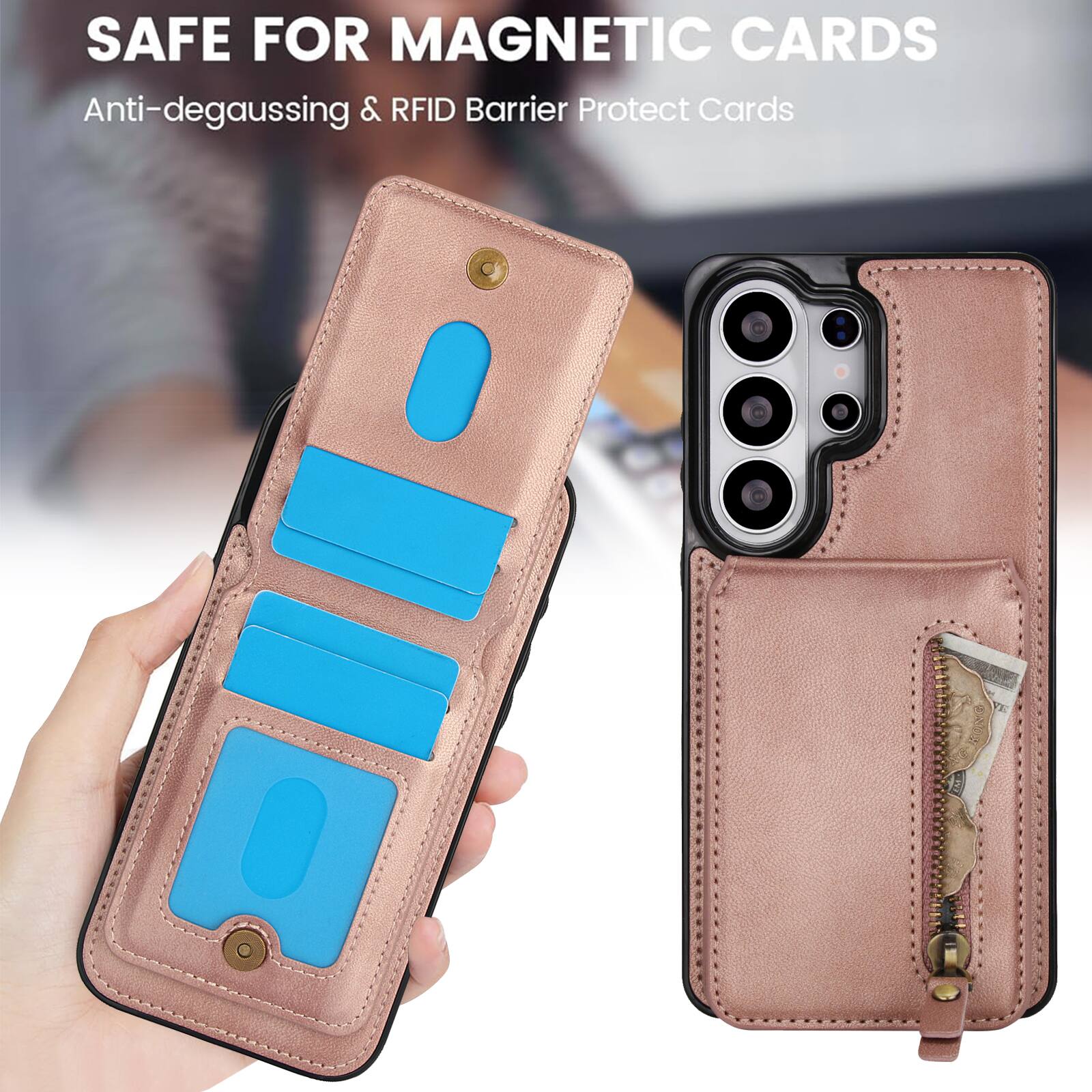 SAFE FOR MAGNETIC CARDS  
Anti-degaussing & RFID Barrier Protect Cards