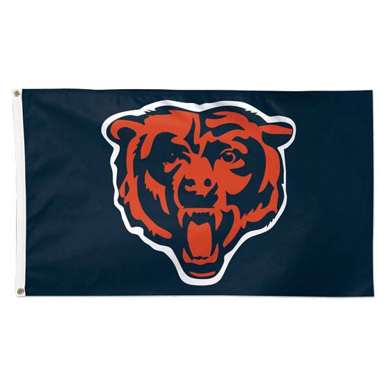 Front. WinCraft - Chicago Bears Deluxe 3' x 5' Logo Flag - Multicolor.