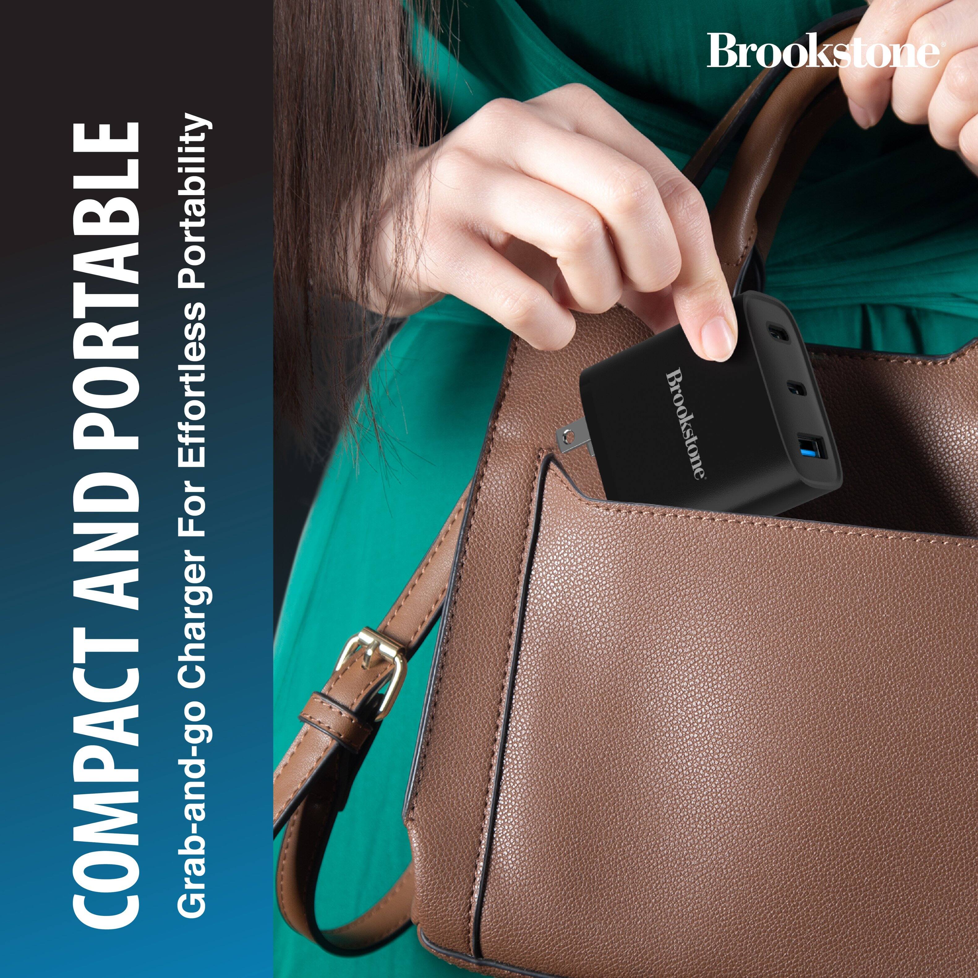 COMPACT AND PORTABLE, Grab-and-go Charger For Effortless Portability, Brookstone