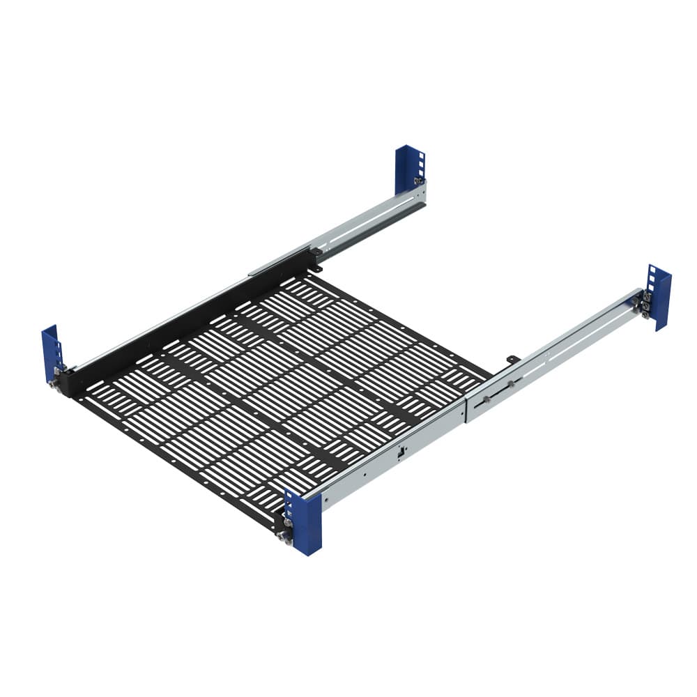 Alt View 1. RackSolutions - RackSolutions 1U Light Duty Sliding Laptop Shelf 18" Depth - Black.