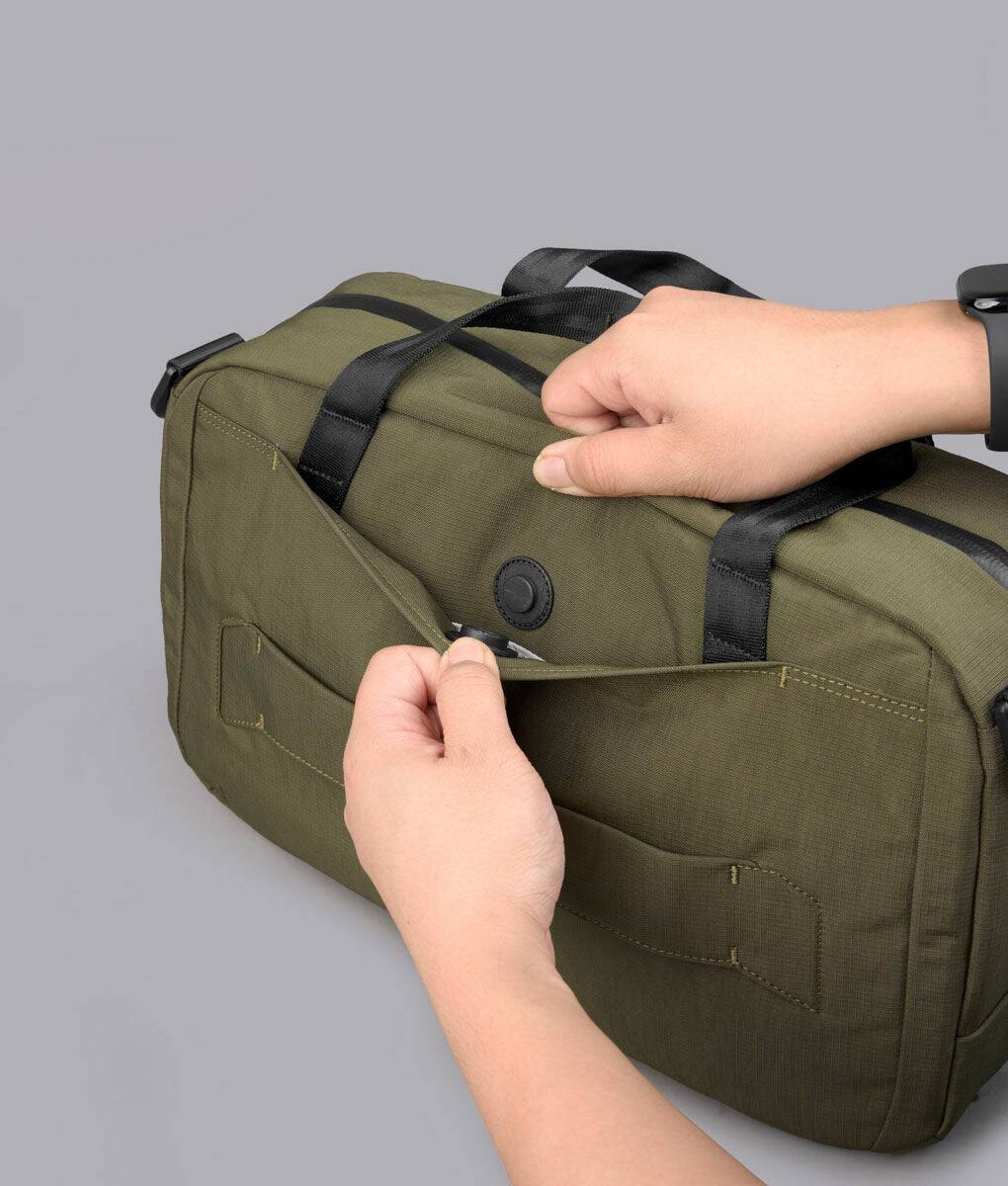 Alt View 6. ALPAKA - Bravo Brief for 14" Laptop with Detachable Shoulder Strap and Luggage Pass-Through - Green.