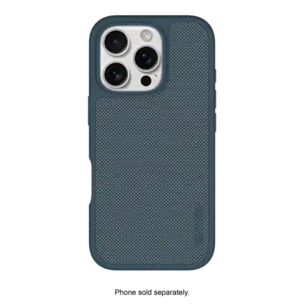 Front. Incase - Facet Case with MagSafe for Apple iPhone 16 Pro - Slate Blue Nylon.