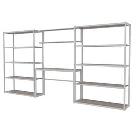 Fleximounts - Heavy-Duty Wide Garage Storage & Workstation System, White (144.2 in. W x 71.1 in. H x 15.7 in. D) - White
