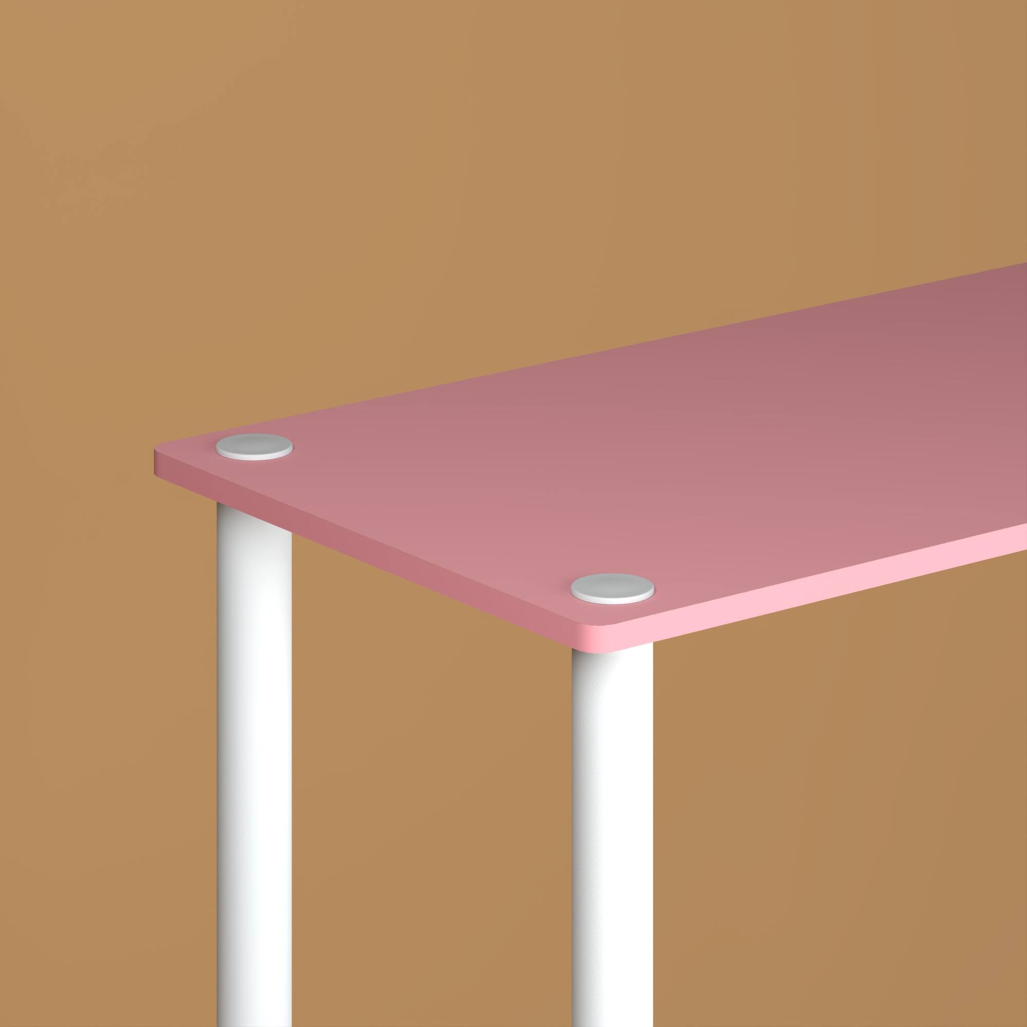 Alt View 5. HOMLUX - 5-Tier 57.4" Open Shelf Bookcase Compact Storage Bookshelf for Living Room Bedroom Office Pink & White - Pink & White.