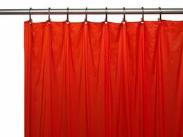 Kate Aurora - Hotel Heavy Duty 10 Gauge Vinyl Shower Curtain Liners - 72" x 72" Standard Shower Curtain Liner - Red