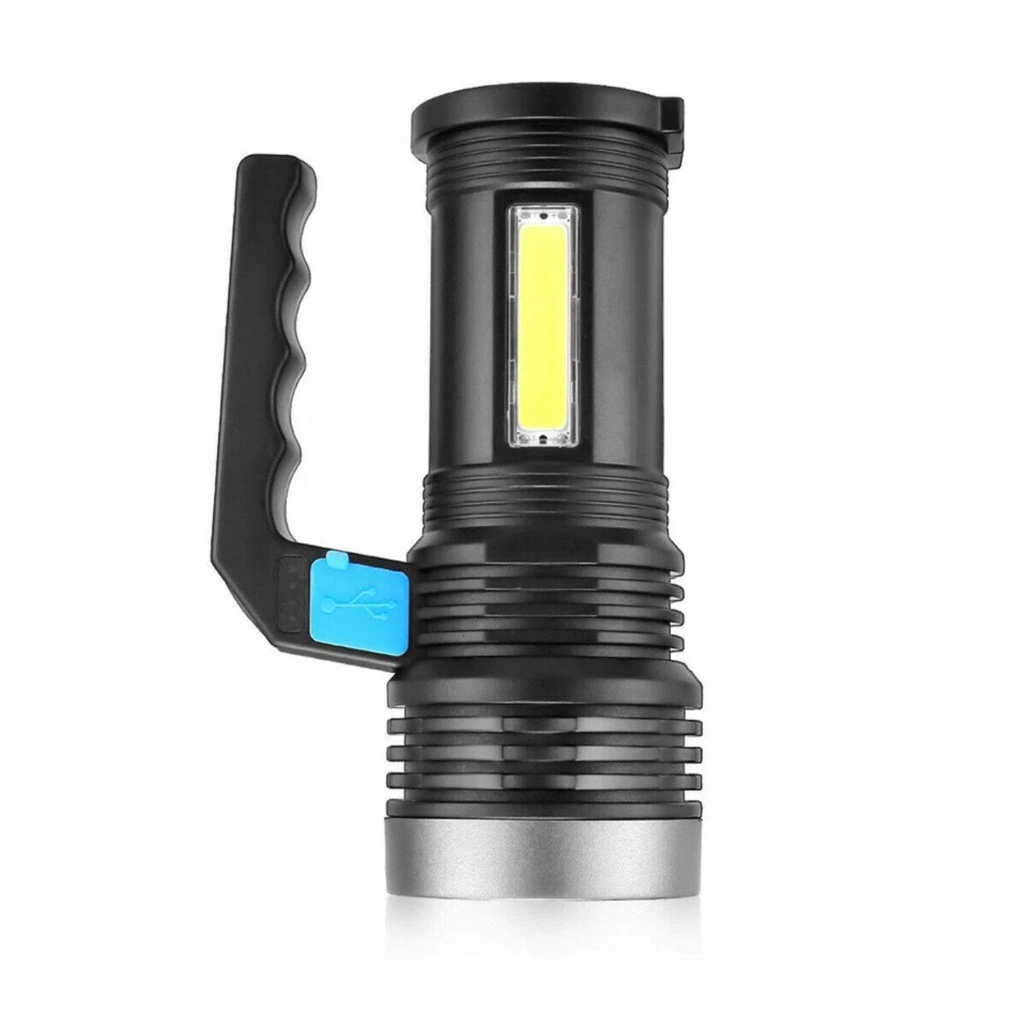Angle. Home Collection - Super Bright LED Searchlight Portable Rechargeable Handheld Spotlight Flashlight.