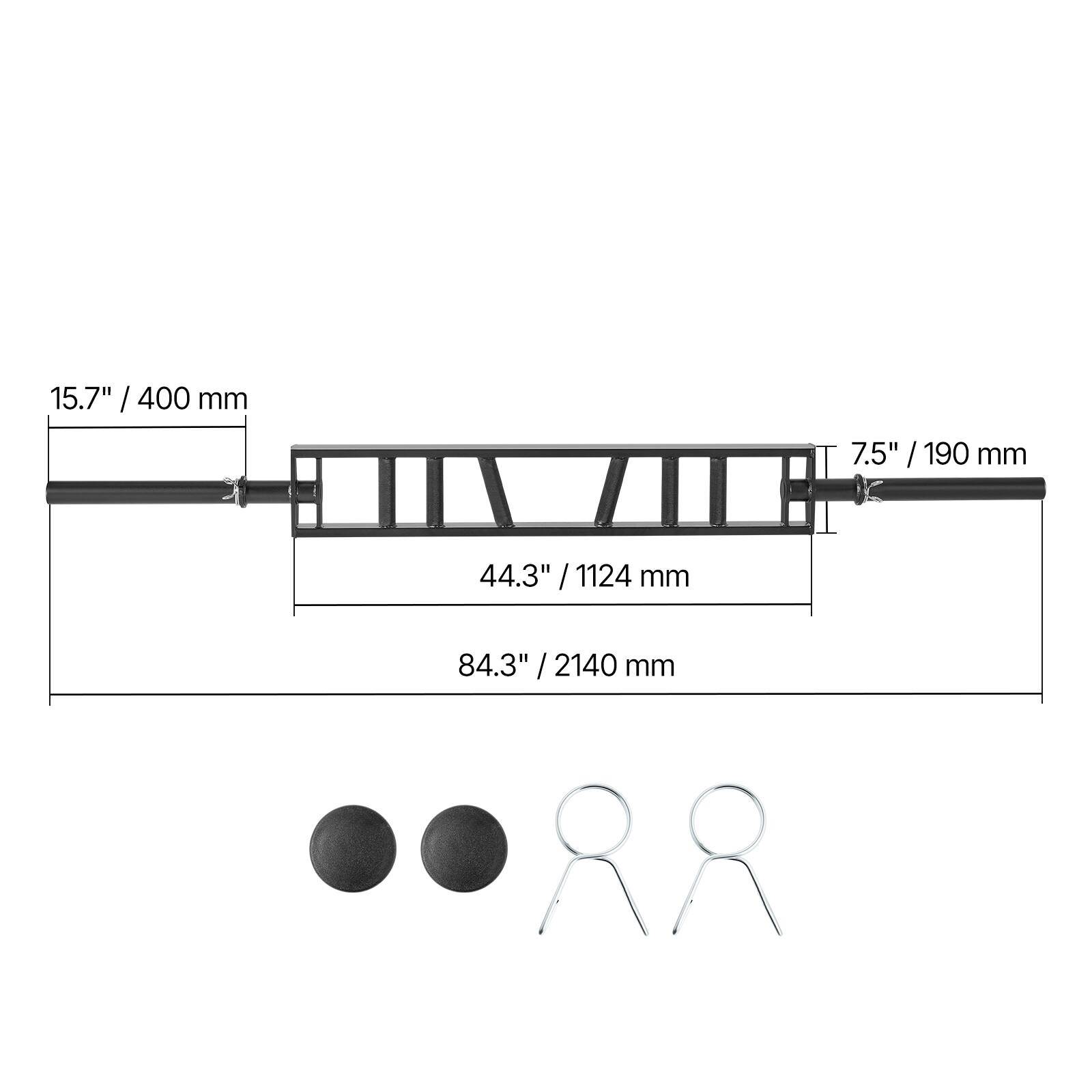 15.7" / 400 mm  
7.5" / 190 mm  
44.3" / 1124 mm  
84.3" / 2140 mm