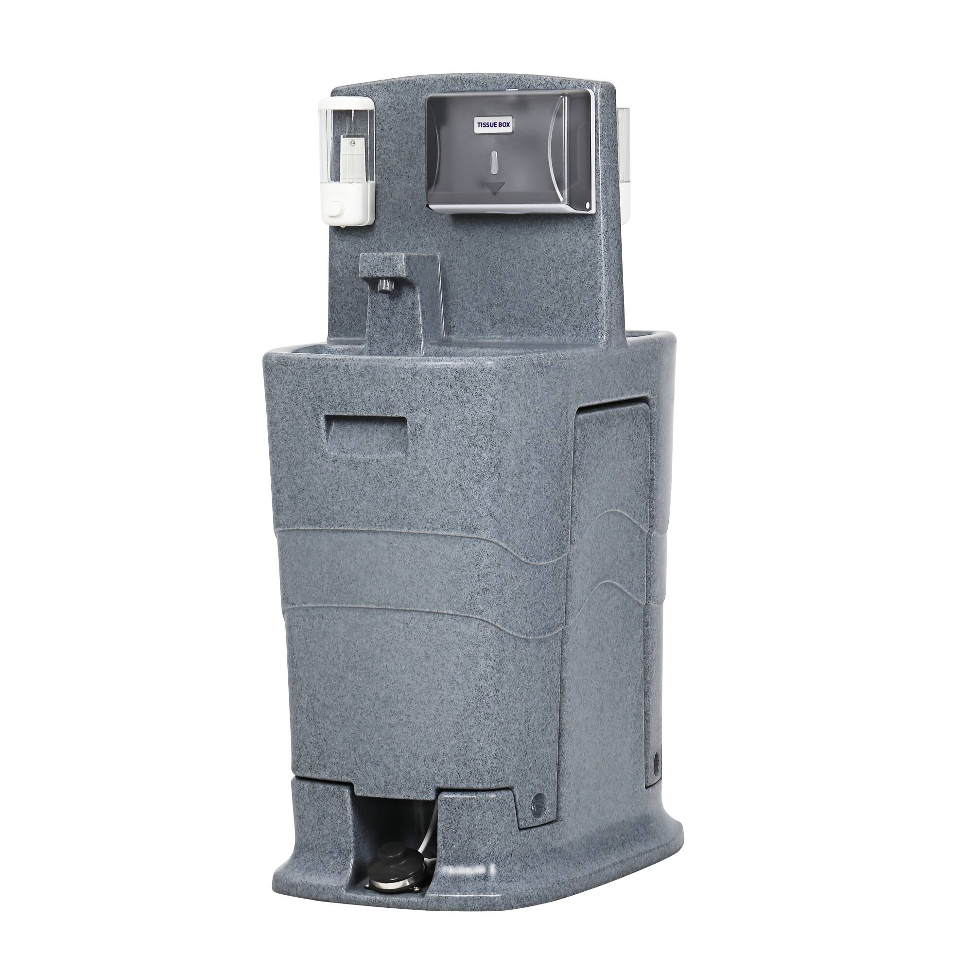 Alt View 4. Koolmore - 26.4 Gallon Double Mobile Hand Wash Station with Soap and Paper Towel Dispensers - Gray.