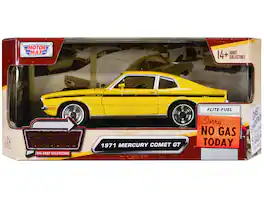 1971 Mercury Comet GT Yellow with Black Stripes "Forgotten Classics" Series 1/24 Diecast Model Car by Motormax