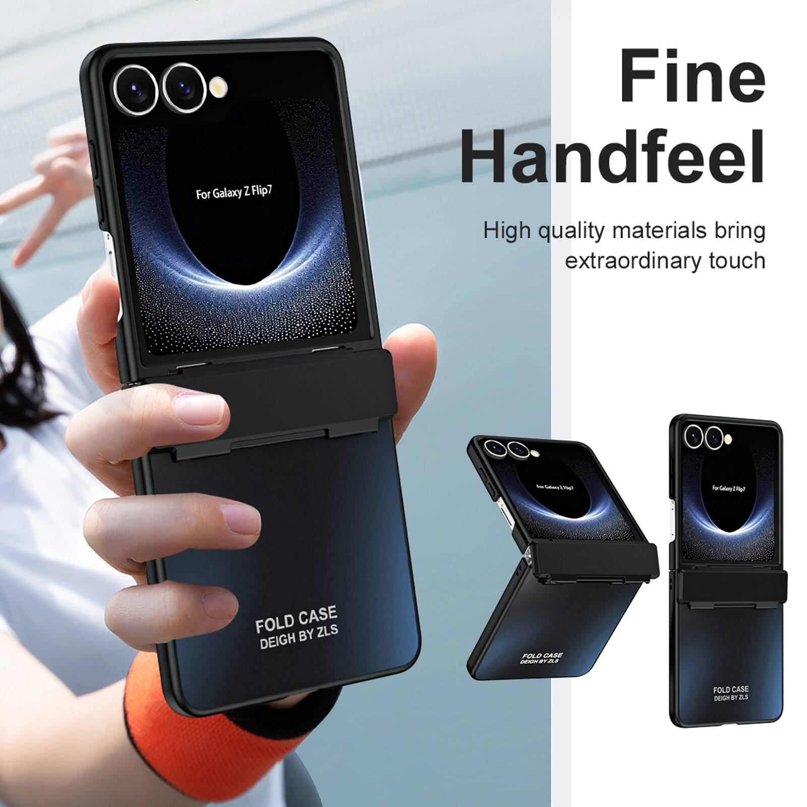 For Galaxy Z Flip7 Fine Handfeel High quality materials bring extraordinary touch - FOLD CASE BY ZLS