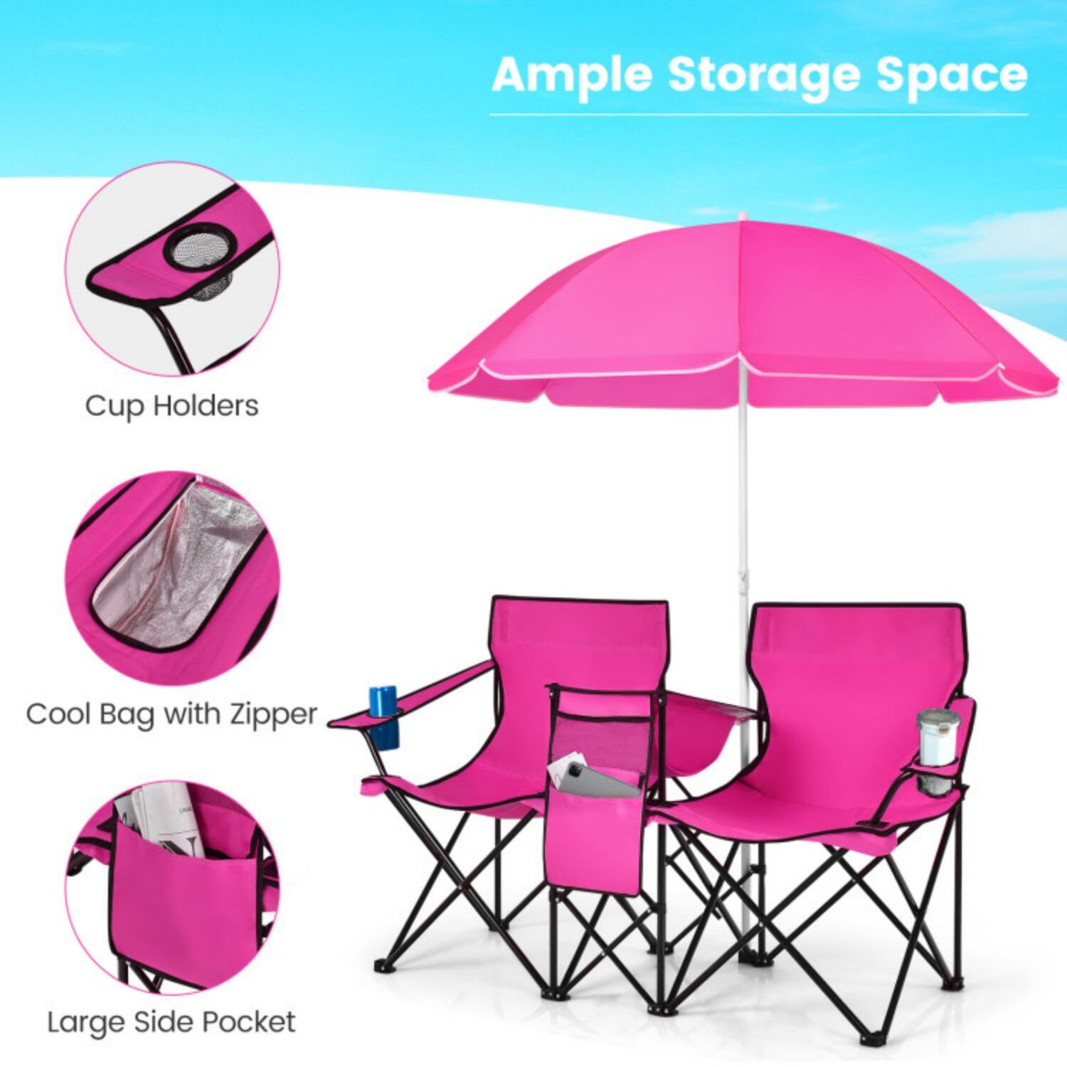 Ample Storage Space

- Cup Holders
- Cool Bag with Zipper
- Large Side Pocket