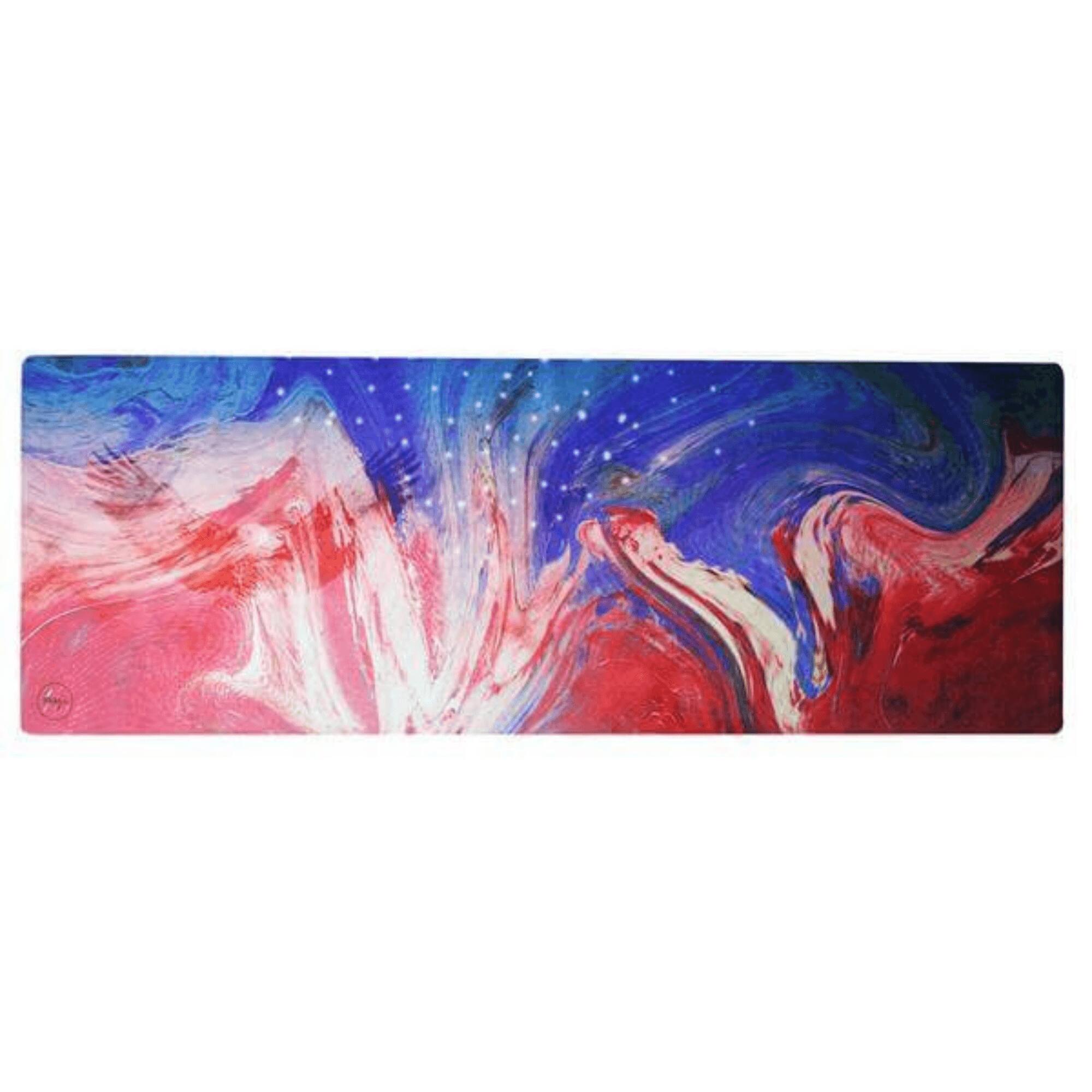 Front. Maji Sports - Suede & Natural Rubber Travel Yoga Mat - US Flag.