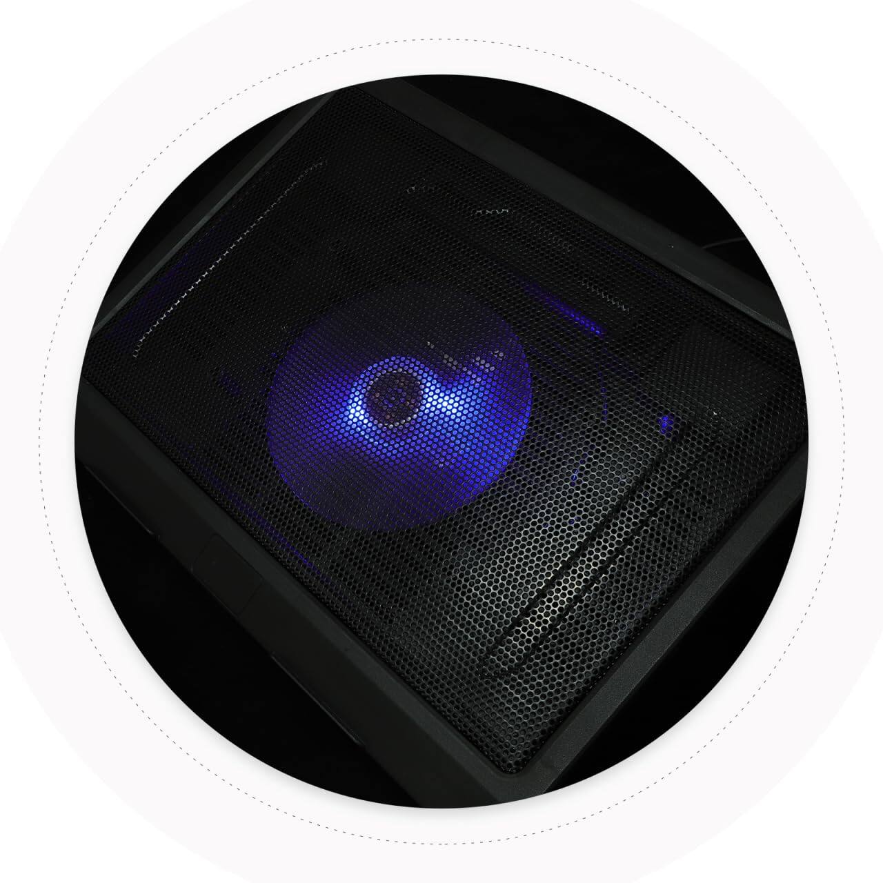 Alt View 4. HongFei - HongFei Silent Laptop Cooling Pad with Adjustable Non-Slip Base and Ultra-Thin Design - Black.