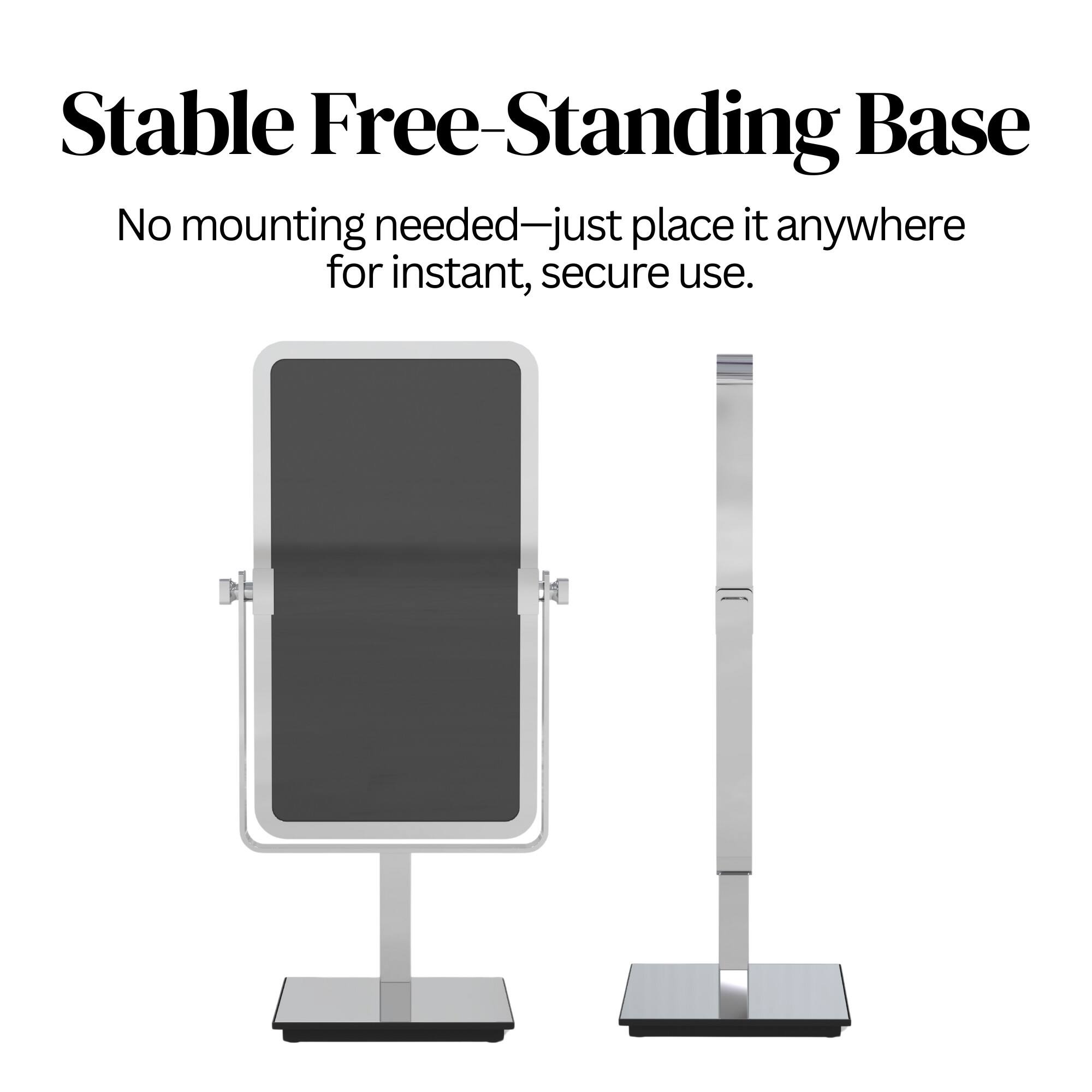 Stable Free-Standing Base  
No mounting needed—just place it anywhere for instant, secure use.