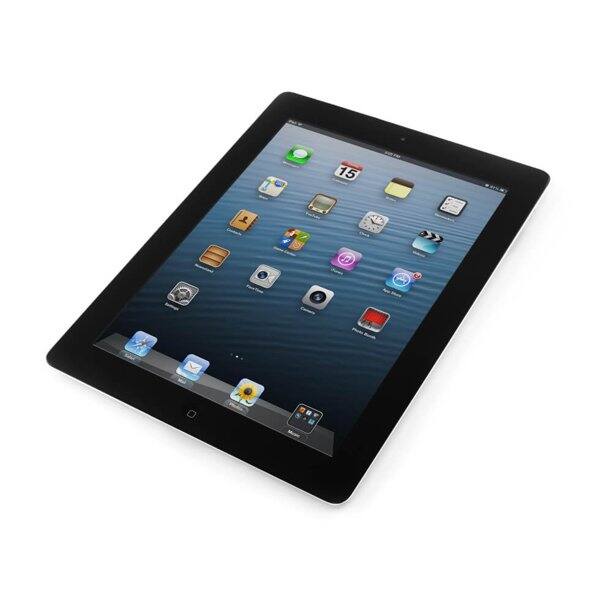 Left. Apple - Refurbished iPad 4 A1458 (WiFi) 16GB w/ Pre-Installed Tempered Glass - Black.