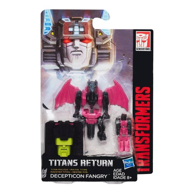 GENERATIONS TRANSFORMERS TITANS RETURN AGE  
TITAN MASTER - MAITRE TITAN - MAESTRO TITAN - MESTRE TITA  
DECEPTICON FANGRY  
EDAD 8+