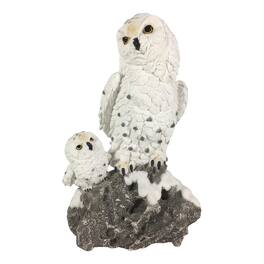 FC Design - 9.5"H Snow Owl with Baby Figurine Statue Office Desk Tabletop Home Decor Gift - Multi-Color