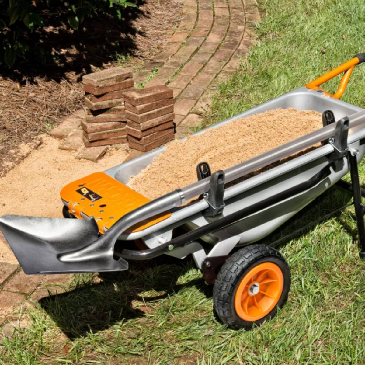 Angle. WORX - Worx WA0235 Aerocart 2-Pack Universal Wheelbarrow Tool Holder - Black.