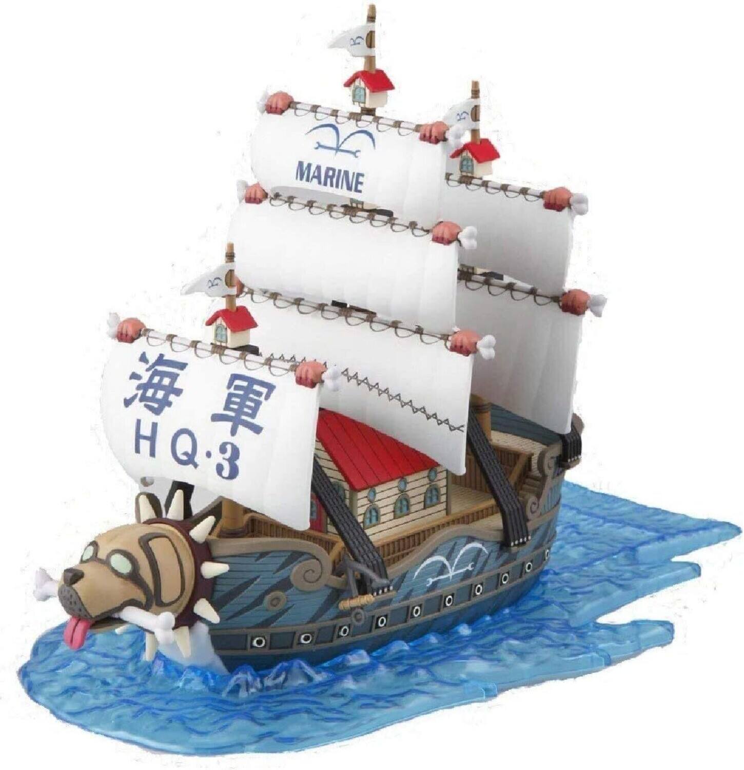 Bandai Hobby - One Piece - Grand Ship Collection - #8 Garp's Marine Ship Model Kit - COLLECTIBLES