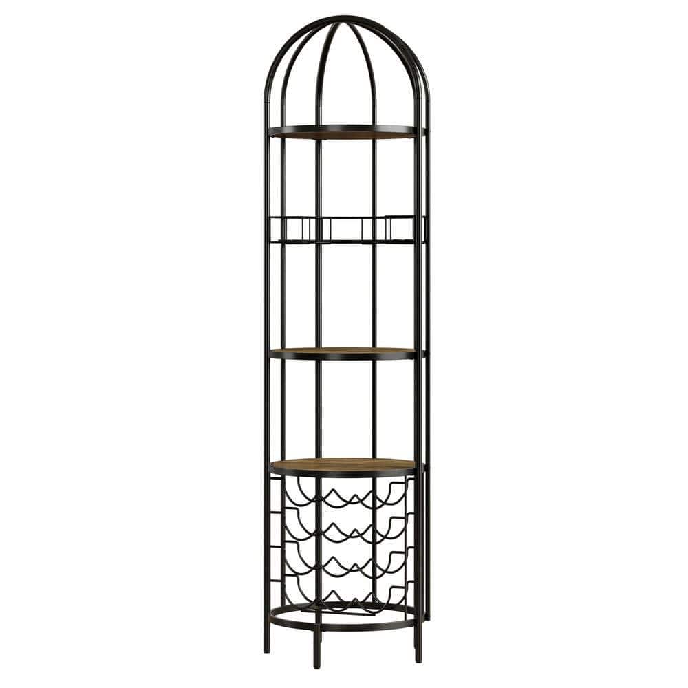 Kadyn - Solid Wood 2-Tier Plant Stand, Set of 2 Rustic Plant Shelves for Living Room