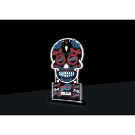 Evergreen Enterprises - Buffalo Bills 10" LED Tabletop Sugar Skull Halloween Desklite Sign - Multicolor