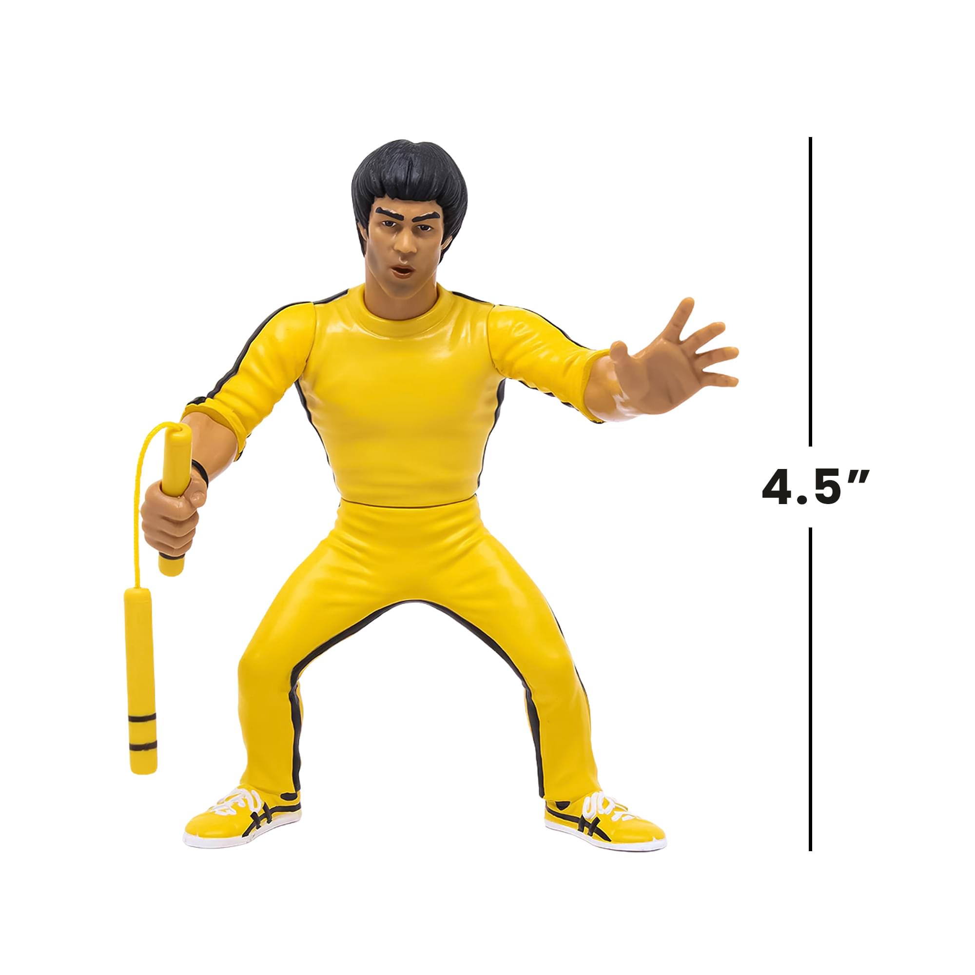 Alt View 5. Zombie Sailor's Toys - Bruce Lee Heels and Faces Retro Action Figure | Yellow Tracksuit - Multi-Colored.