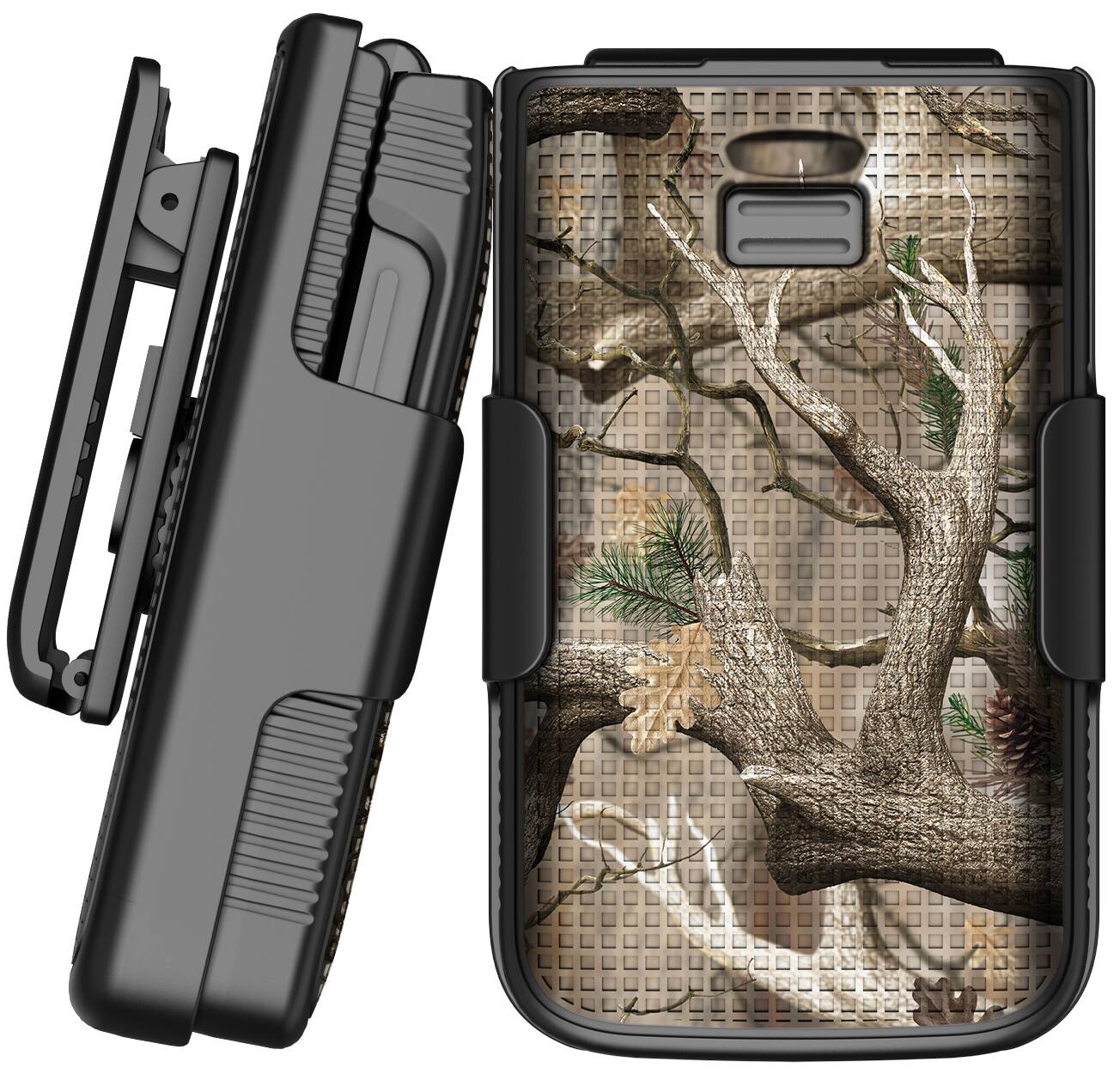 Alt View 9. Nakedcellphone - Combo for Lively Jitterbug Flip 3 Phone - Hard Case and Belt Clip Holster - Camo.