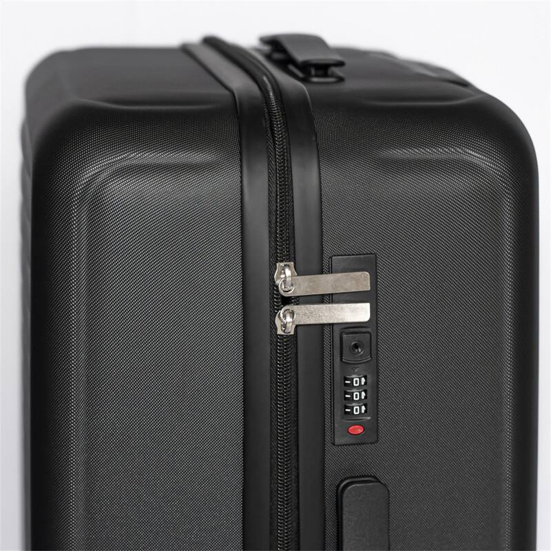 Alt View 4. HTUTWOO - Luggage 3-Piece Set (20/24/28) - ABS Hardshell Suitcase, 360° Silent Spinner Wheels, Combination Lock, Ultra Lightweight - Antique Black.