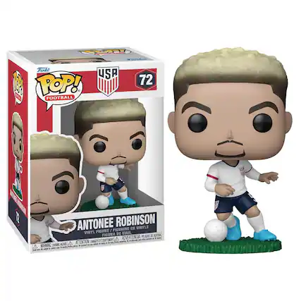 Funko POP! Football 72
Antonee Robinson
Vinyl Figure / Figurine en Vinyle / Figura de Vinil
Warning: Choking Hazard - Small parts. Not for children under 3 years.
Attention: Danger d'étouffement - Risque d'étouffement. Ne convient pas aux enfants de moins de 3 ans.
Advertencia: Peligro de asfixia - Piezas pequeñas. No es adecuado para niños menores de 3 años.